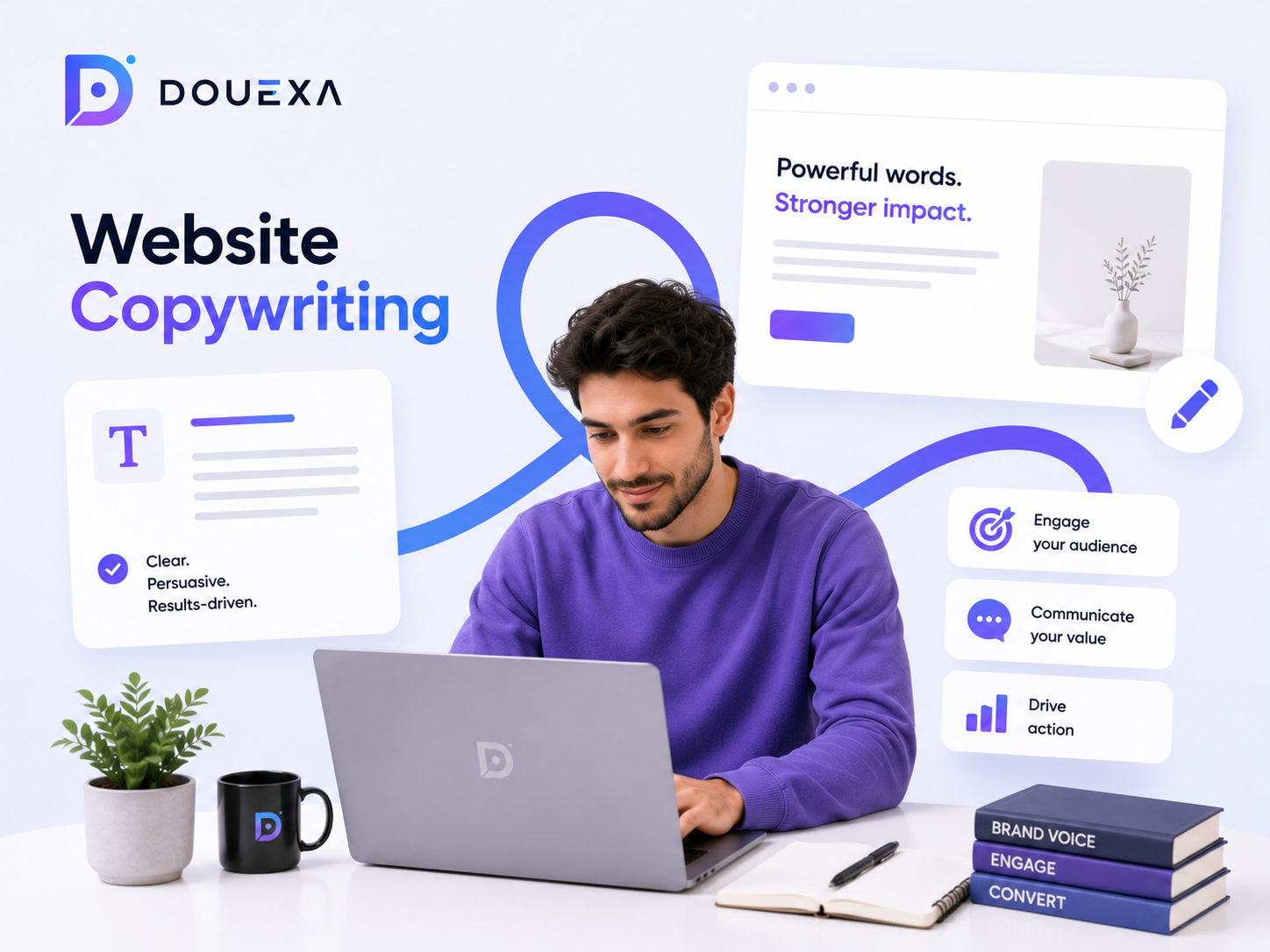 Website copywriting — Content Creation example by Douexa