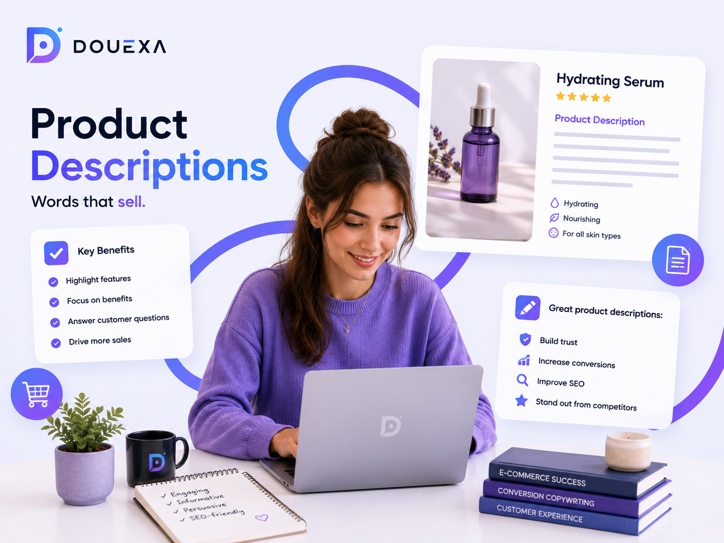 Product descriptions — Content Creation example by Douexa