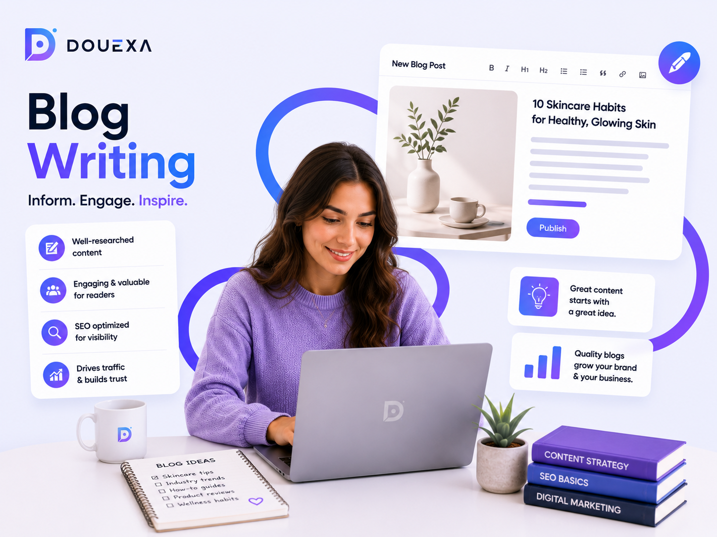 Blog writing — Content Creation example by Douexa