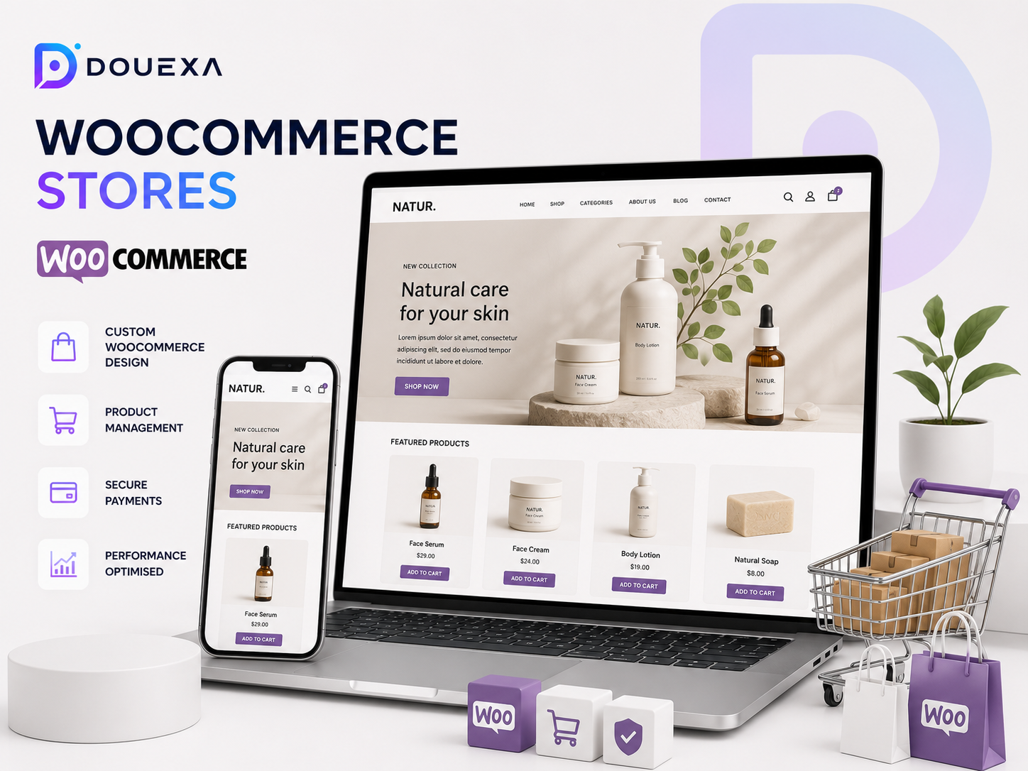 WooCommerce stores — E-Commerce Solutions example by Douexa