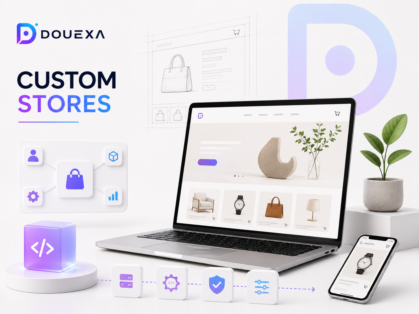 Custom stores — E-Commerce Solutions example by Douexa