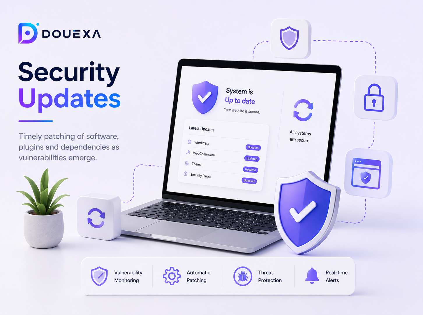Security updates — Maintenance & Support example by Douexa