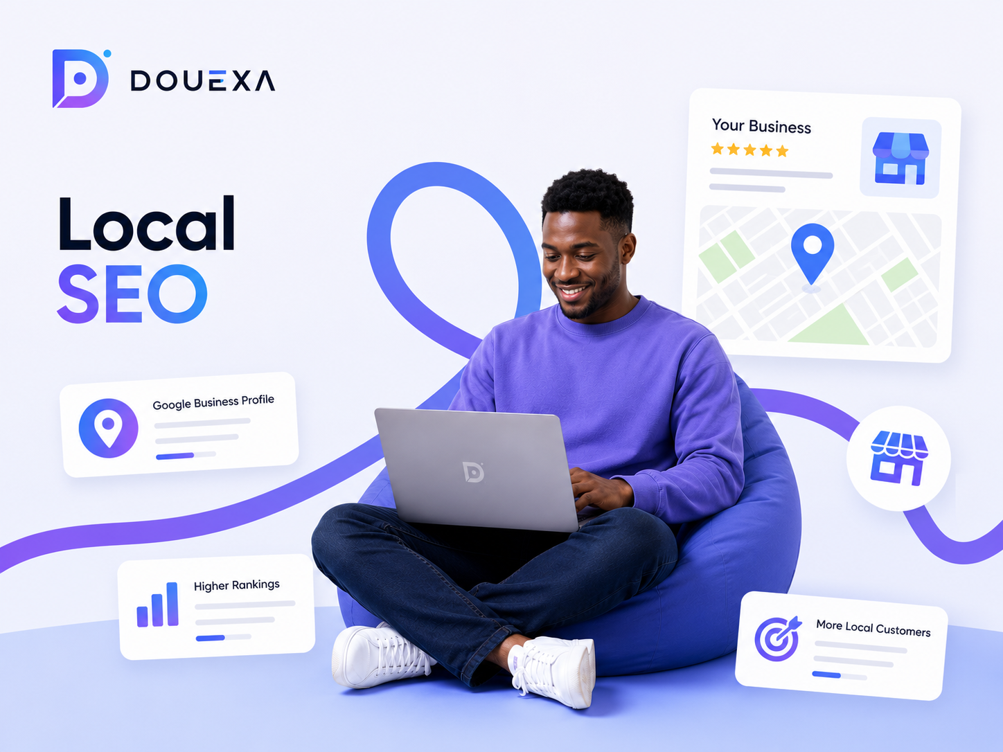 Local SEO — Search Engine Optimization example by Douexa