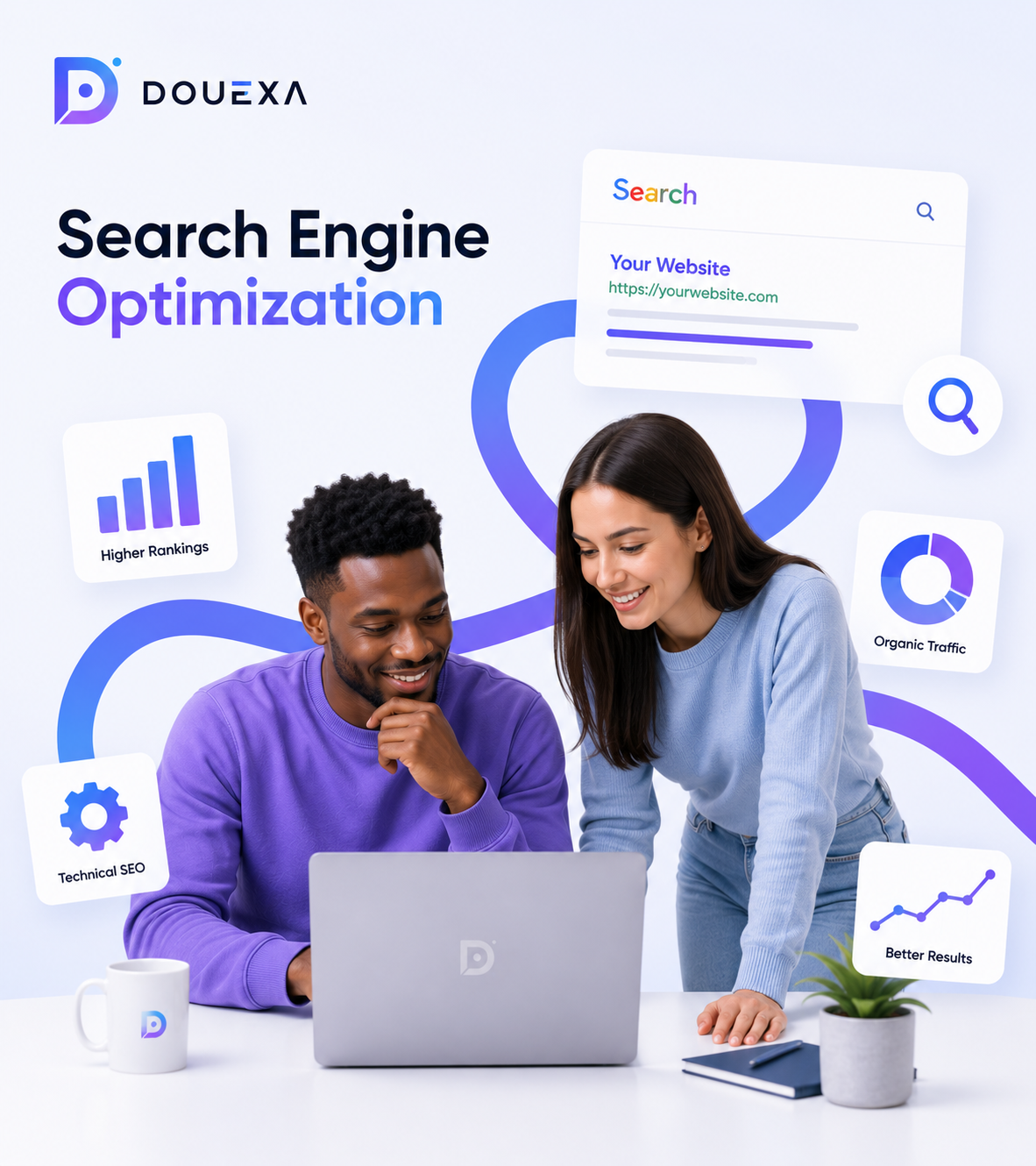 Example of a Search Engine Optimization project by Douexa