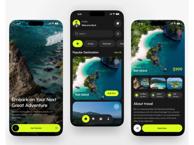 Mobile app design — UI / UX Design example by Douexa